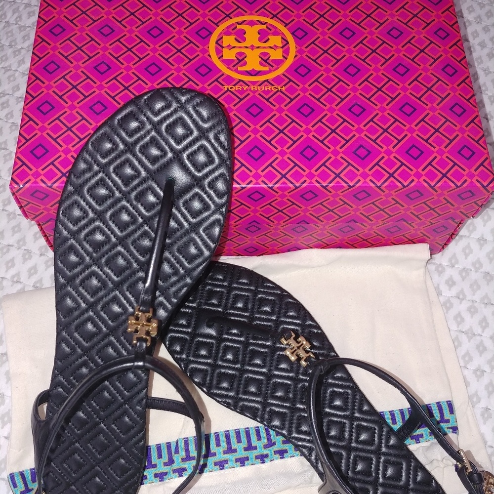 Tory Burch 'Marion' Quilted Sandal